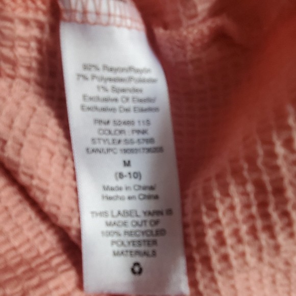 Scoop Sundress Swim Cover High-Low Midi Gauzy Tank Shift Dress M - Picture 5 of 5